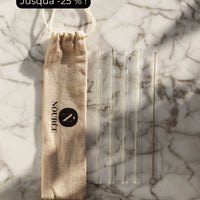 Les pailles en verre réutilisables