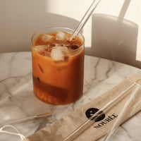 Reusable glass straws