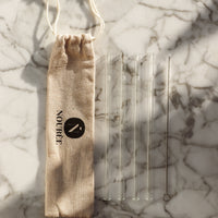 Reusable glass straws