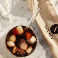 Reusable glass straws