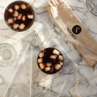 Reusable glass straws