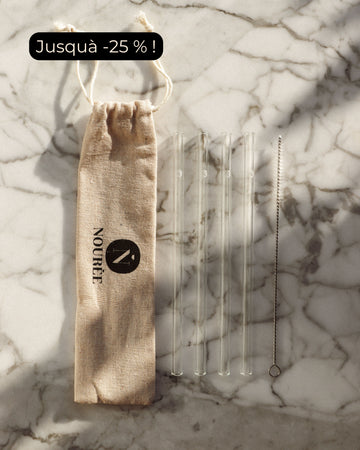 Les pailles en verre réutilisables