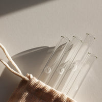 Reusable glass straws